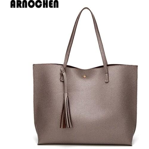 ARNOCHEN Fashion Shoulder Bags For Women 2020 Casual Tote Bag Designer Women Leather Handbags High Quality Ladies Handbag WYQ461