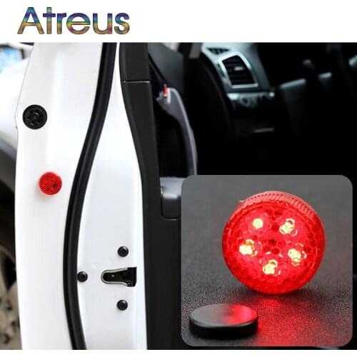 Atreus 2X Car Door Strobe Warning Lights For Peugeot 206 307 407 308 207 508 Mazda 3 6 cx-5 Suzuki swift grand vitara 5 LED lamp