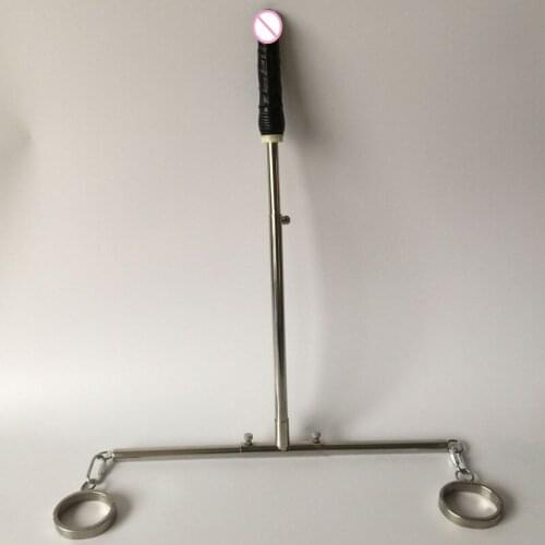 Open Leg Fixed Stainless Steel Spreader Bar Ankle Cuffs BDSM Bondage Restraints Sex Toys For Woman Slave Fetish Adult Games