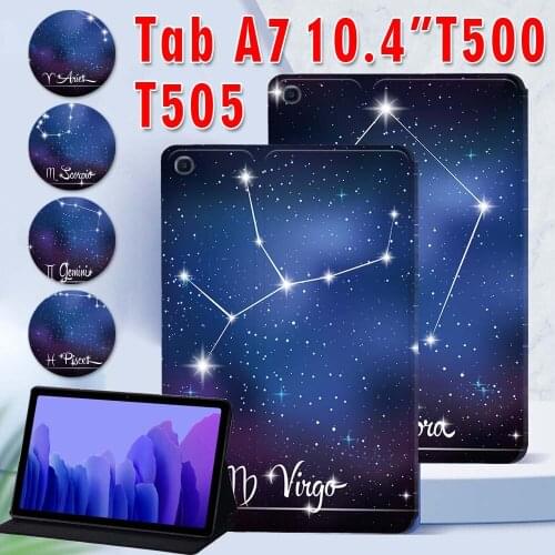 Tablet Case for Samsung Galaxy Tab A7 10.4 Inch SM-T500 SM-T505 2020 Tablet Folding Stand Cover Case + Free Stylus