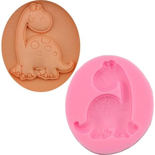 Dinosaur modeling sugar turning chocolate silicone mold DIY baking cake decoration tool drop plaster soap mold