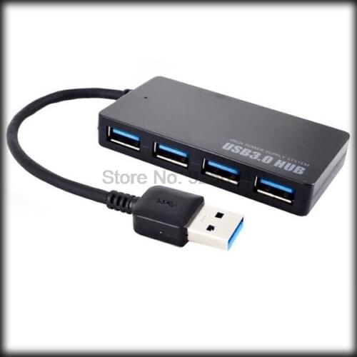 By dhl or ems 200pcs 5Gbps USB 3.0 Multiple 4 Port Hub Adapter for PC Laptop Tablet Macbook Support Windows 7 Win 8 Mac