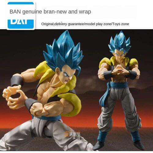 14cm BANDAI Anime Dragon Ball Z Gogeta Action Figures Super Saiyan Grandista Figma Blue Gogeta Goku Toys Model PVC Collectible