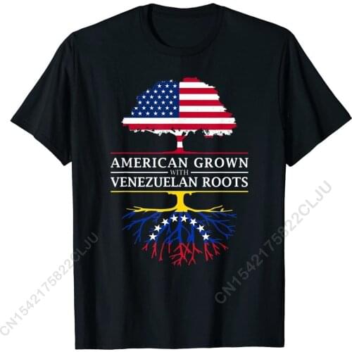 American Grown With Venezuelan Roots - Venezuela T-Shirt Cotton Casual Tops Shirt Prevalent Mens T Shirts Design