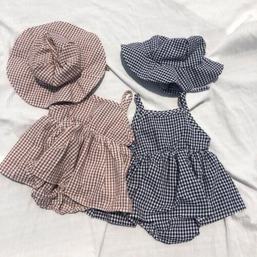 2020 New Toddler Baby Girl Clothes Summer Birthday Party Princess Dress Romper Newborn Baby Girls Lattice Cotton Jumpsuit