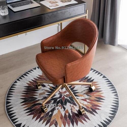 Nordic Computer Chair Home Comfortable Sedentary Office Rotating Back Chair Modern Simple Light Luxury Study Chair