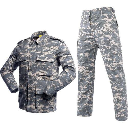 Fronter Mens Tactical Jacket and Pants Military Camo Hunting BDU Uniform 2PC Set Army Multicam Apparel Suit