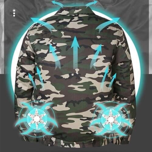 Conditioning Fast Cooling Coat 2020 Dog Days USB Small Fan Fashion Fishing Cycling Top Men Women Air Outdoor Camouflage Jacket
