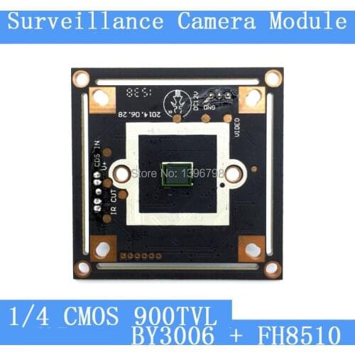 HD Color CMOS 900TVL camera module surveillance cameras BY3006 + FH8510 PCB Board PAL / NTSC Optional