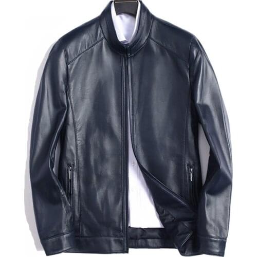 Genuine Leather Jackets Motorcycle Jacket Coat 7Xl Mens Sheepskin Leather Jacket Fit 120Kg Wear Men Real Leather Jacket