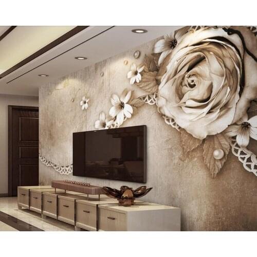 3d retro rose lace wallpaper mural papel de parede,living room sofa TV wall bedroom kitchen wall papers hoem decor restaurant
