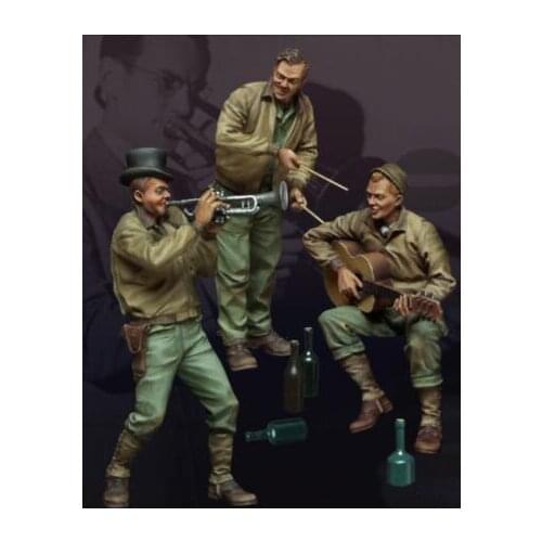 1/35 Scale Unpainted Resin Figure WWII US soldiers are entertained