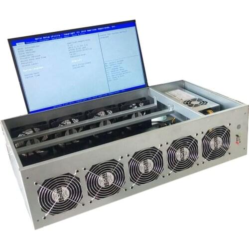 NEW 12 Video Card GPUs LTC ZEC ETH Mining Machine RX5700 RX5800 12gpu Bitcoin Miner Chip Antminer 7nm Clock Metal Status Power