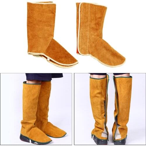 Flame Resistant Leather Welding Safety Shoes Protector Feet Guard Protector