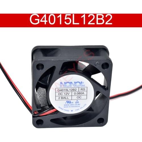 Original For NONOISE G4015L12B2 RS DC 12V 0.080A 2-wire 40x40x15mm Server Cooler Fan