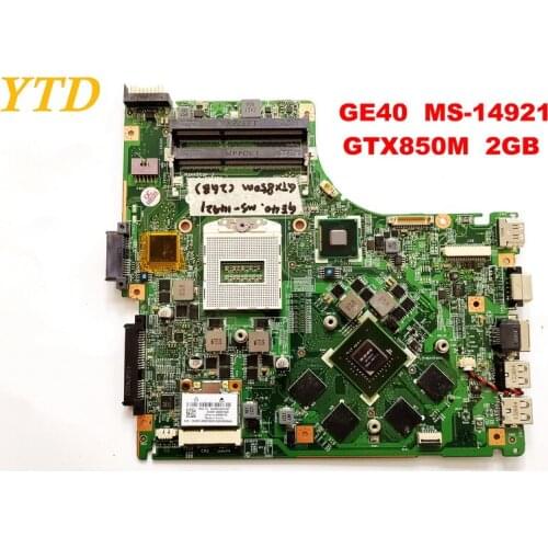 Original for MSI GE40 MS-14921 laptop motherboard GE40 MS-14921 GTX850M 2GB tested good free shipping
