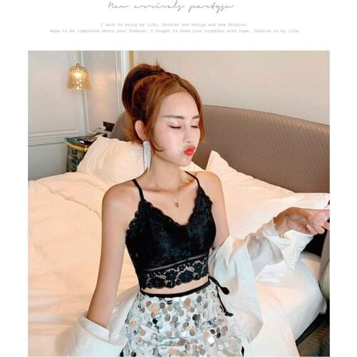 Women Hollow Out Bralette Solid Color Beauty Back Lace Underwear Sexy Vest Female Add pad Wireless Bra Seamless Lingerie