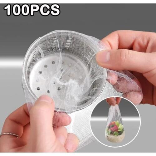 100pcs Kitchen Sink Sink Filter Filter Kitchen Sink Accessories Bathroom Residual Water Bag Mesh Bowl Sink Sewer Floor Drain