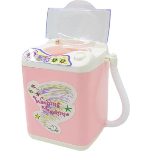 2020 Mini Electric Washing Machine Cosmetic Sponge Makeup Brushes Cleaner Wash Toys Play House