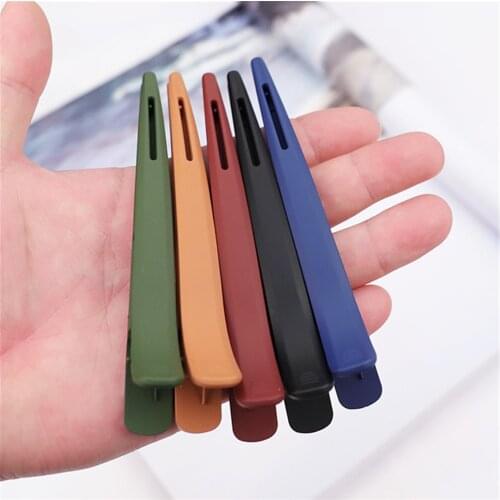 5PCS/Lot 12cm Acrylic Barrette Hair Clips Professional Salon Barber Hairdresser Haircutting Clamp Hairpins Women Girls Styling A