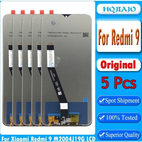 5pcs Original LCD For Xiaomi Redmi 9 M2004J19G LCD Display touch Screen Digitizer Phone Parts Redmi9 Screen Touch parts