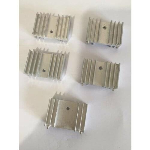 5 x Silver Tone Aluminum Heat Sink 36x25x11mm for MOSFET Transistors