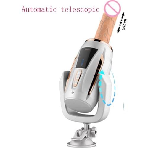 Automatic Telescopic Dildo Vibrator With Sucker Rotation Realistic Penis Vibrator Heating Female Masturbator Sex Machine Sex Toy