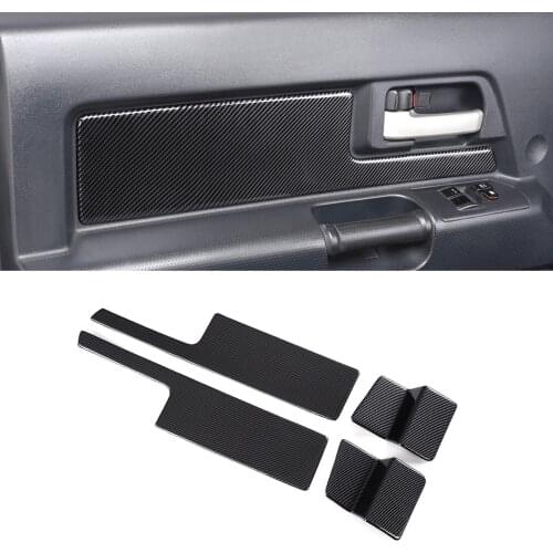 Car Accessories for Toyota FJ Cruiser 2007-2021 ABS Carbon Fiber Painted Interior Door Decor Panel Cover Trim 4pcs