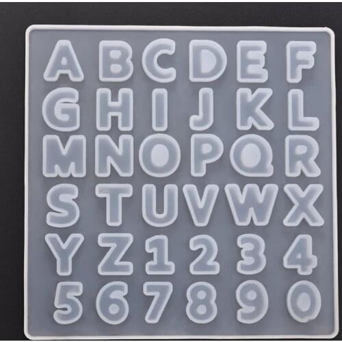 Alphanumeric Silicone Mold Resin Jewelry Making Crafts DIY Jewelry Making Tool UV Epoxy Resin Casting Mold