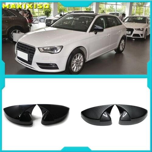 Car Mirror Cover For Audi A3 S3 2013- 2019 Matte Chrome Silver Rearview Mirror Cover Protection Cap Car Styling