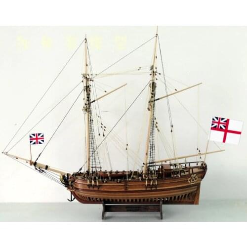 Full Ribs Wooden Ship Model Scale 1/50 H.M.S. Halifax 1775 ship model kits