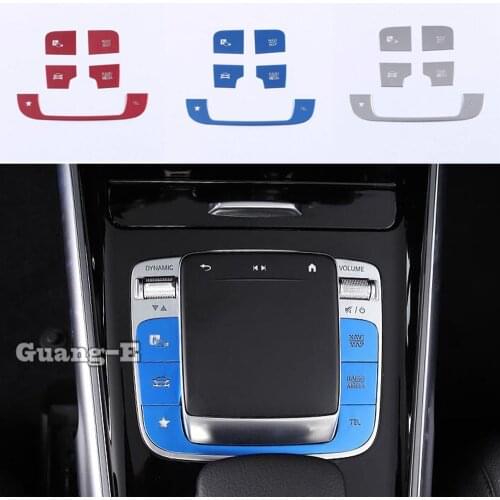 For Mercedes Benz GLA 2020 2021 Car Switch Button Inner Middle Front Shift Stall Gears Paddle Cup Frame Trim Sticker 5pcs