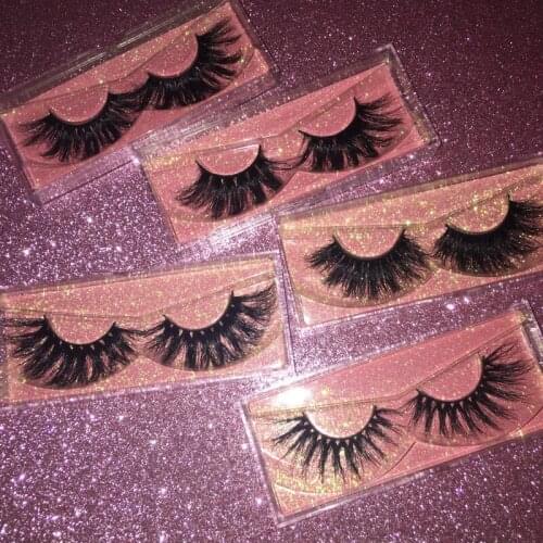 Hot SALE 25mm 3D Mink Fluffy Mink Eyelashes with Free Plastic Box Wholesale Price Eye Lash