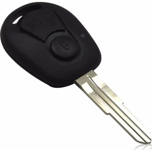 Jingyuqin 20pcs 2 BUTTON REMOTE KEY SHELL FOR SSANGYONG ACTYON KYRON REXTON UNCUT BLADE KEY FOB CASE REPLACEMENT