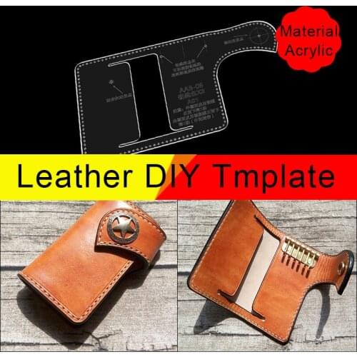 Leather Key Case Mold Acrylic Layout Design Drawing Acrylic Plate Pattern Hand-drawn Mold Model