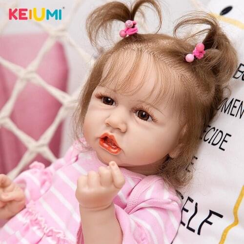 Fashion Reborn Boneca Baby Doll Toys Full Silicone body Realistic Newborn Toddler Doll Toys Kids Playmate Birthday Gift