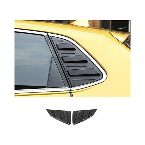 Matte Black Rear Window Shutter Cover 2pcs for Volkswagen VW Polo MK6 2019-2020
