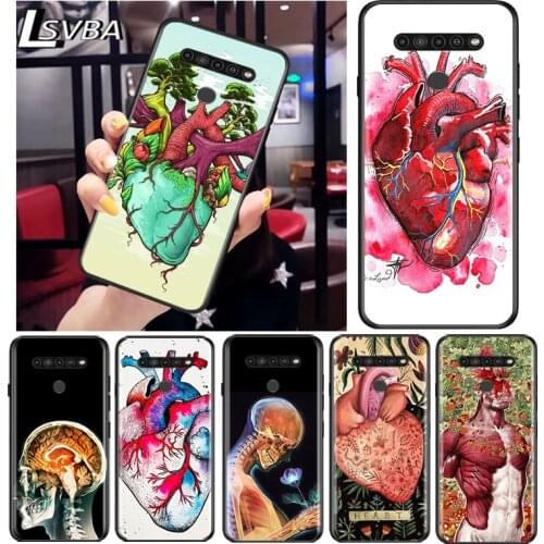 Medical Human Organs Brain for LG G8 G8S G8X V30 V35 V40 V50 V60 ThinQ Q60 K40 K50 K30 K41 K51 K61 K71 K92 Black Phone Case