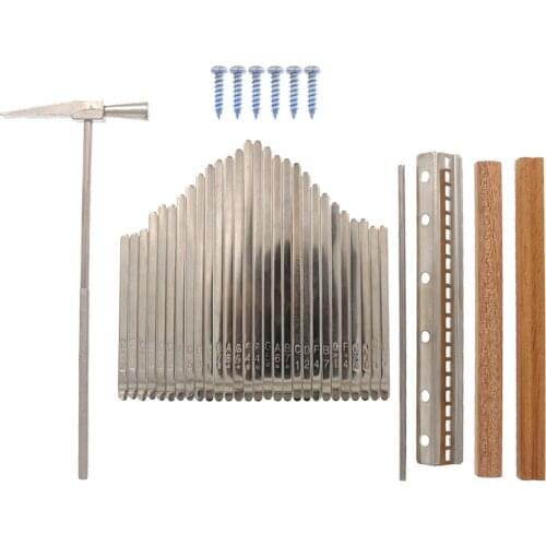 21-Tone Kalimba Keys Set with Tuning Hammer Finger Piano Thumb Piano Playing Pieces Steel Lettering Kalimba Musical Instrument