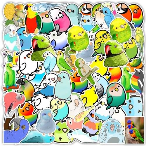 10/50PCS Little Sparrow Bird Cartoon Stickers for Luggage Laptop Graffiti Waterproof Decals Aesthetic Sticker Packs Kid Toys