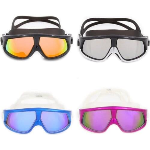 Men Women Anti-fog High-definition Silicone Large Frame Swimming Goggles