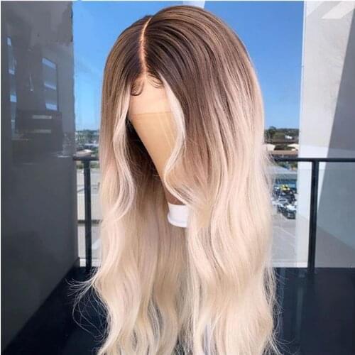 Body Wave Wig Remy Brazilain Wigs Ombre Grey White Wig 13*4 Lace Front Human Hair Wig For Women With Baby Hair Bleached Knots