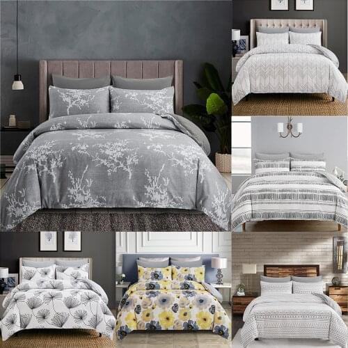 ZEIMON Nordic Bedclothes Quilt Cover Pillowcase 2/3 Piece Bedding Set With Pillow Case Single Double White Comforter/Duvet Cover