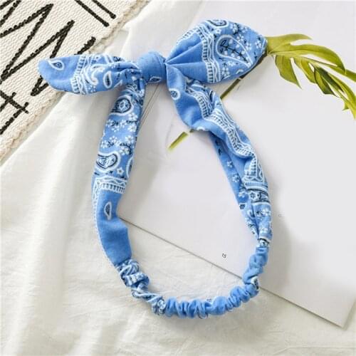 Women Sweet Hair Bands Girls Summer Headwear Print Headbands Cross Turban Bandanas Hairband Headwrap Retro Hair Accessories