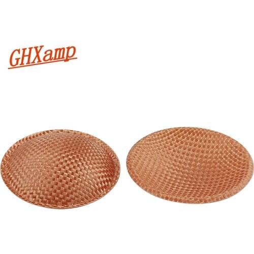 Ghxamp 55mm Speaker Dust Cap Brown Fiberglass Dust Cap Repair Bass Subwoofer Speaker Accessories Diy High-quality 2pcs