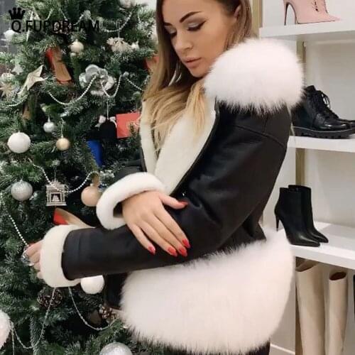 Q.FURDREAM White Fur Coats