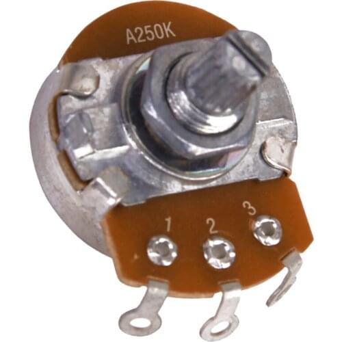 250K-ohm Control Pot Guitar Potentiometer Split Shaft Guitar Volume for Replacement/upgrading Volume and Tone Controls