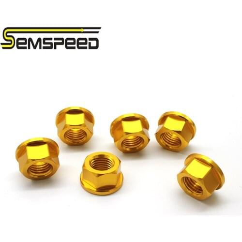Semspeed Rear Sprocket Wheel Axle Nuts Screw Nut Hex Nut Rear Chainring Fits Suzuki DL1000 V-STROM 250 650 SV650 SV650A SV650X