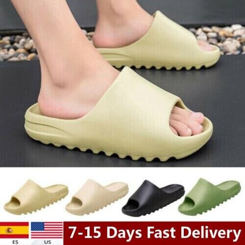 USA Stock Soft Couple Bathroom Slippers Women Men Thick Platform Slipper Eva Sole Anti-slip Sandals Indoor Home Beach Shoes