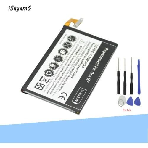 ISkyamS 3x 2600mAh Replacement Li-Polymer Battery For HTC One M7 801E 801S 801N 802D 802W 802T BN07100 HTL22 One J +Tool